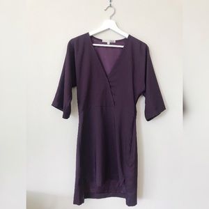 Violet V neck dress